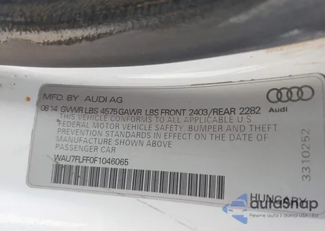 2015 Audi A3 2.0T Premium из США, поврежденный, VIN WAU7FLFF0F1046065